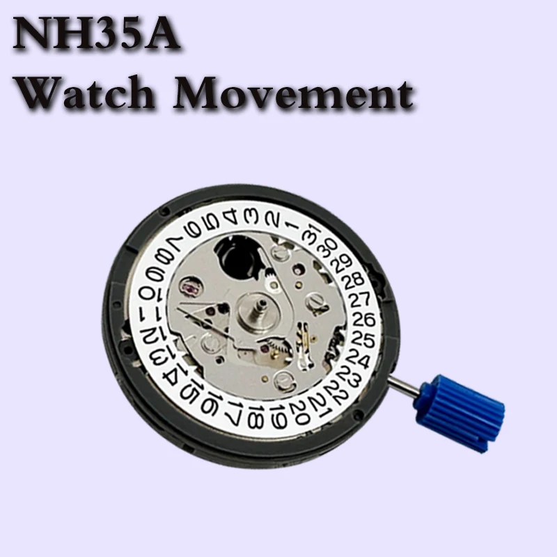 

Mod Japan Watch Movement Genuine NH35 Mechanical Movement Version NH35A High Accuracy 24 Jewels White 3H Datewheel NH35 Movement