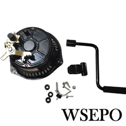 Metal Cover Hand Rotate (Pull-Free) Starter Kit Fits 173F 177F GX240 GX270 Clone 8HP 9HP 240CC 270CC Small Gas Engine