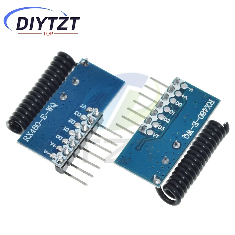 RX480E 315MHZ / 433MHZ RF استقبال التعلم رمز فك وحدة 315/433 ميجا هرتز اللاسلكية 4CH الناتج لترميز أجهزة التحكم عن بعد #4