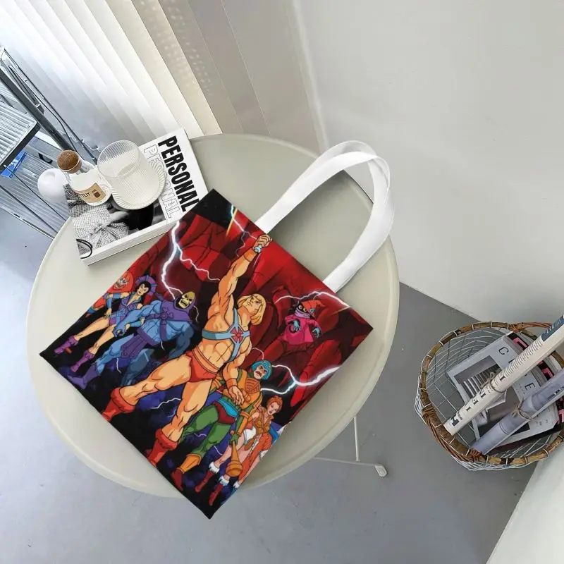 แฟชั่นพิมพ์ He-Man Eternia ช้อปปิ้งกระเป๋าโท้ท Canvas Shopper กระเป๋าสะพาย Masters Of The Universe กระเป๋าถือ