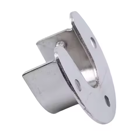 Stainless Steel Clothes Rail Closet Rail Curtain Rod Shower Curtain Closet U-Shaped Rod Closet Pole Sockets Flange End Supports