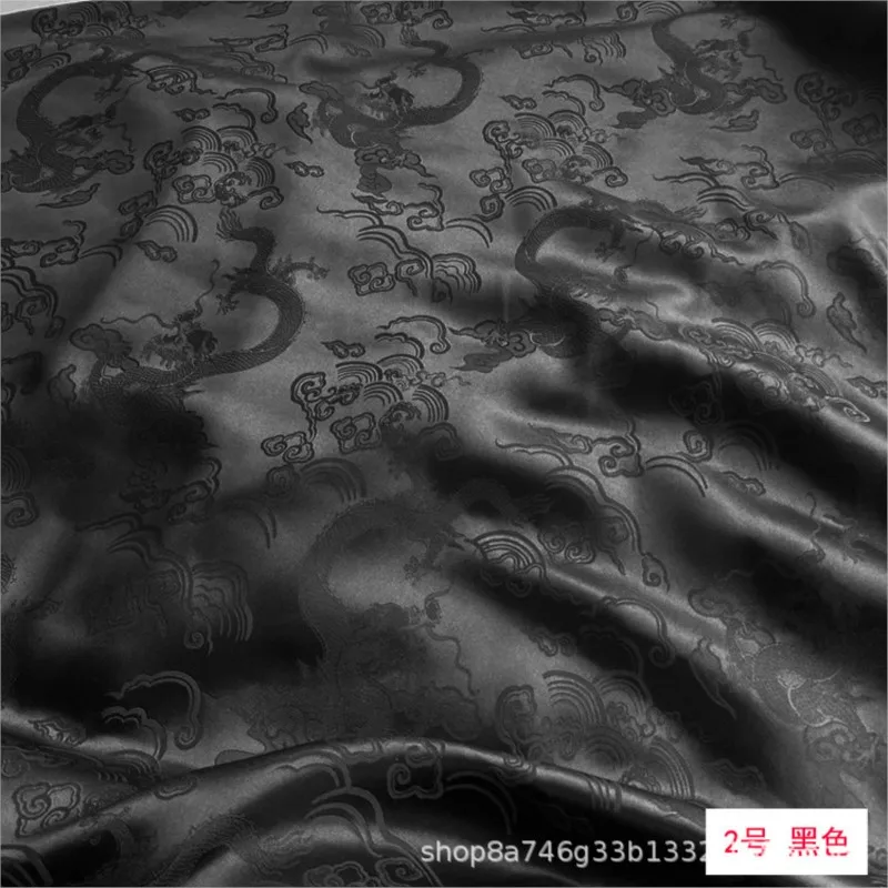 30 momme jacquard heavy Sambo satin silk fabric new Chinese-style clothing cheongsam