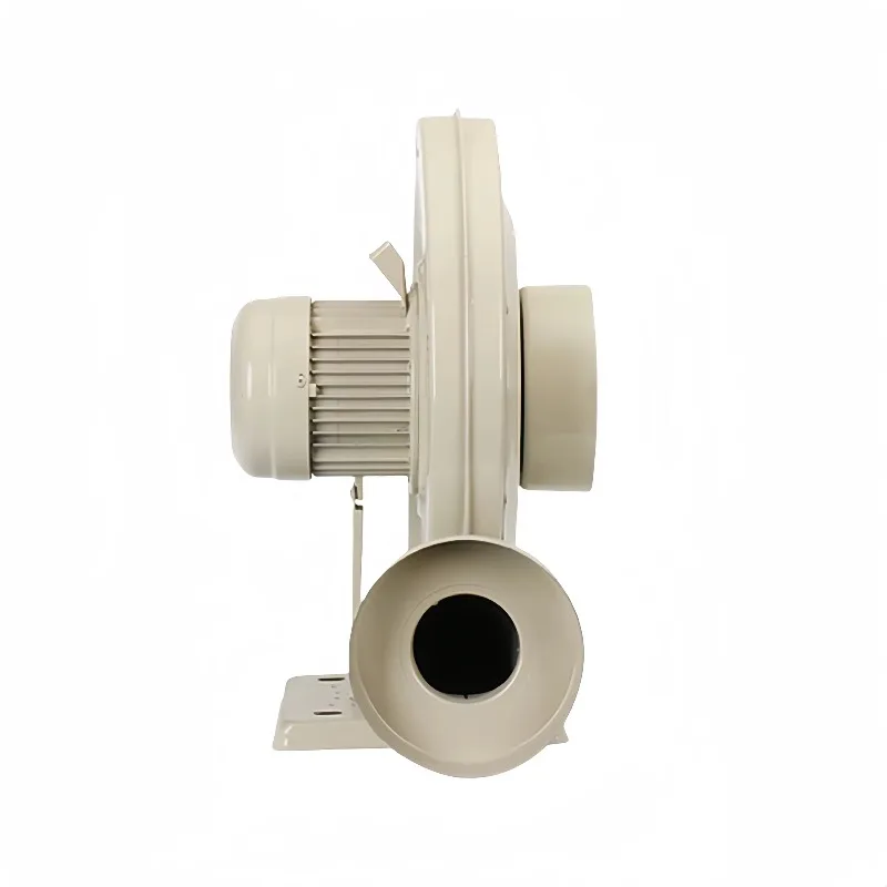 Low noise centrifugal AC blower for installation of textile equipment fans in restaurant kitchens