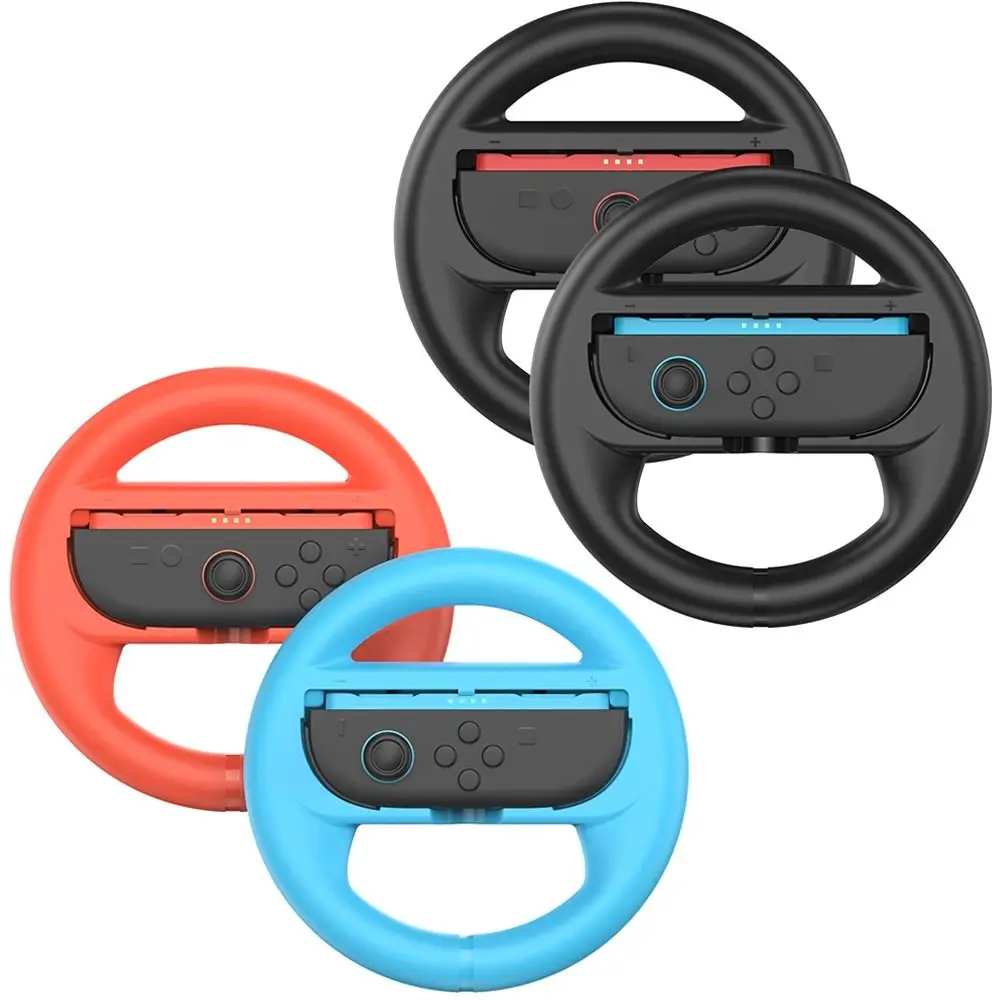 2PCS ABS 핸들 스티어링 휠 경량 액세서리 컨트롤러 핸드 그립 레이싱 휠 Nintendo Switch 2 게임 콘솔
