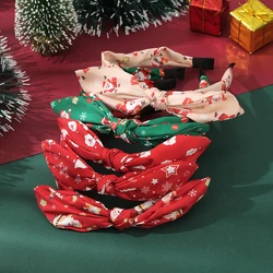 Christmas Snowflakes Bow knot Hairbands Autumn winter Headband Hair Hoop Hair Bands Bezel Headdress Hair Accessories