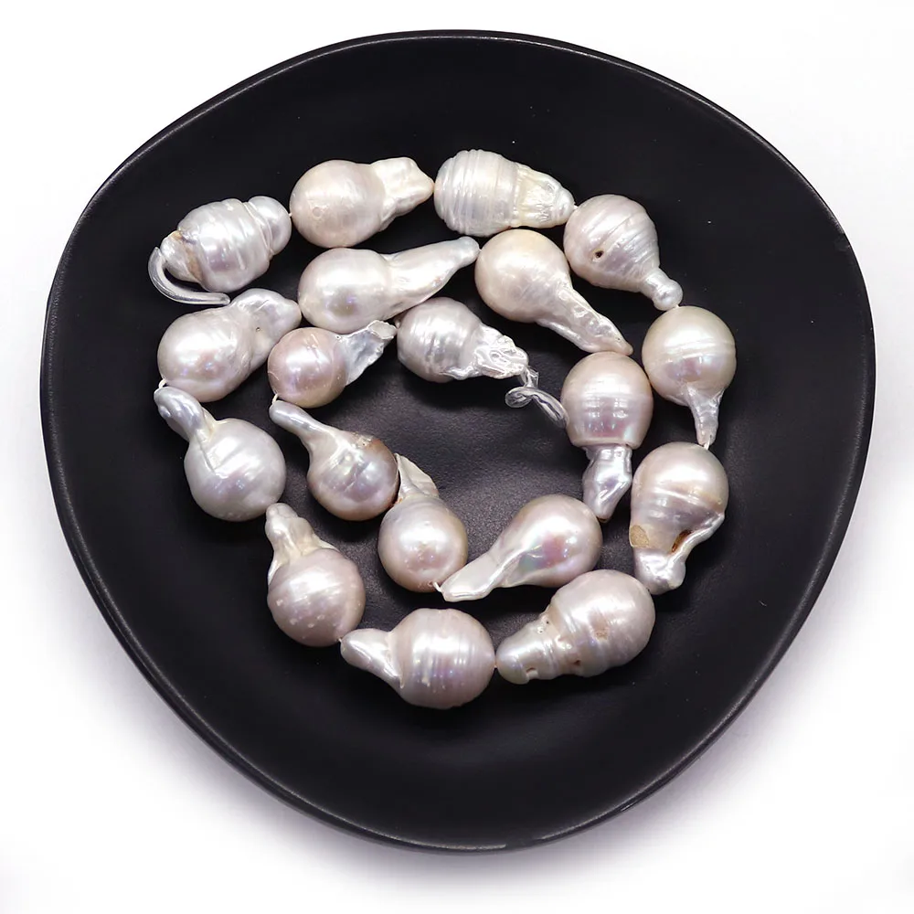 

Natural Threaded Large Baroque Pearl Beads 13x20mm-15x25mm Freshwater Pearl Loose Bead Necklace Jewelry Accessory 1strand Supply
