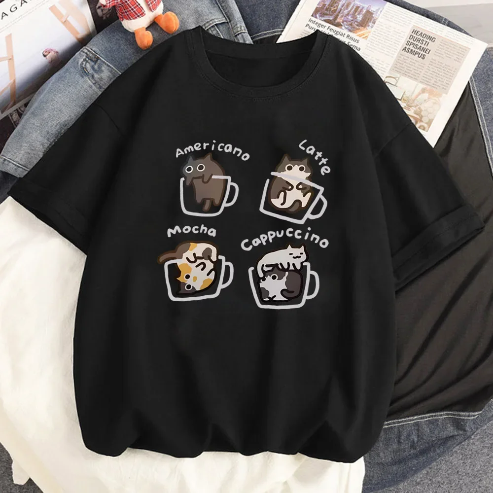 

Cartoon Cat T Shirt Teen Korean Clothes Graphic Hip Hop Pastel Vintage Psychedelic Grunge Fashion Trend Streetwear Unisex