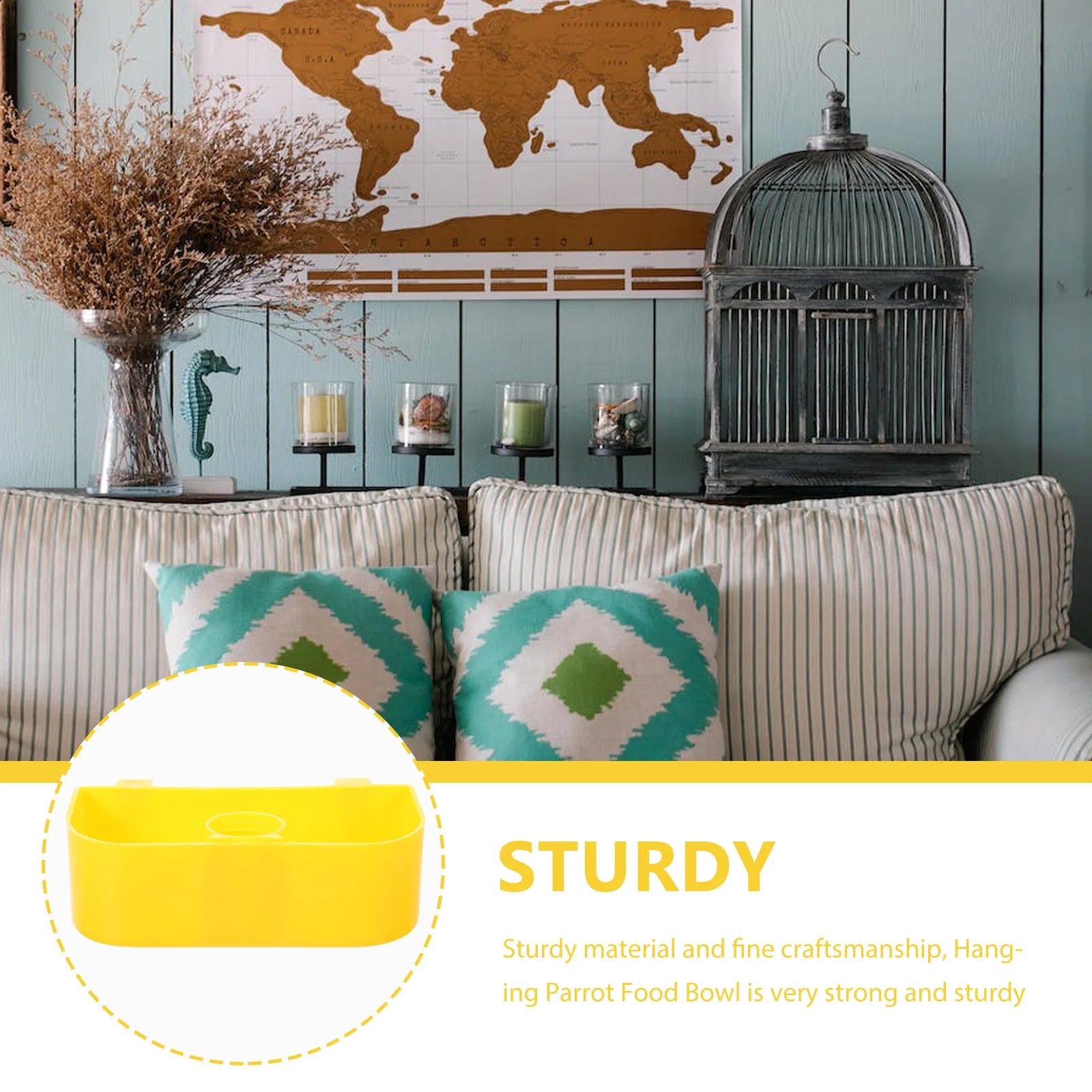 

Automatic Waterer For Birds Parrot Food Bowl Large Capacity Hanging Bird Feeder Durable Cage Feed Container For Rabbits