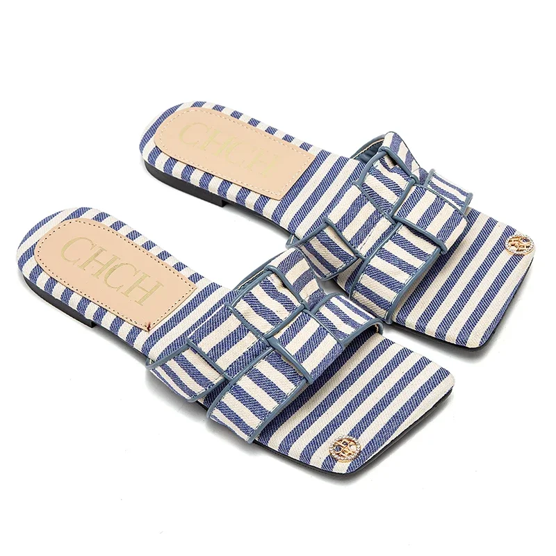 حذاء كلاسيكي للنساء ، نعال نسائية ، نعال رائجة ، تصميم محبب ، مخطط ، لون واحد ، ملابس نسائية ، مسطحة ، موضة ، جديدة #5