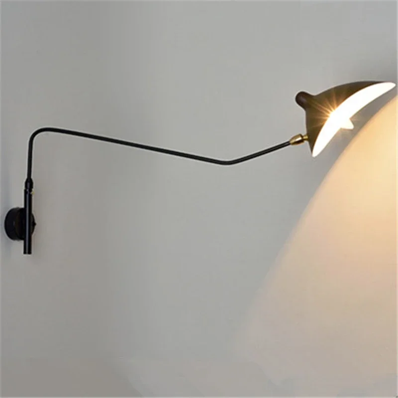 Nordic Duck Mouth Wall Lights Spider Bedroom Decoration Long Pole Wall Lamp Bedroom Sconce Living Room Light Fixtures