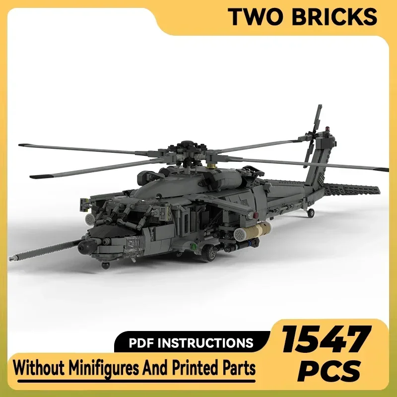 Military Aircraft Model Moc Building Bricks MH-60L Black Hawk Helicopter Technology Blocks Gift Christmas Toys DIY Sets Assembly