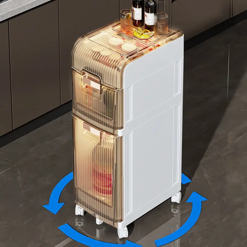 Multi-Layer Bathroom Cabinet Storage Rack Toilet Drawer Organizer Narrow Household Bath Kitchen Shelves Side Cabinet Restroom
