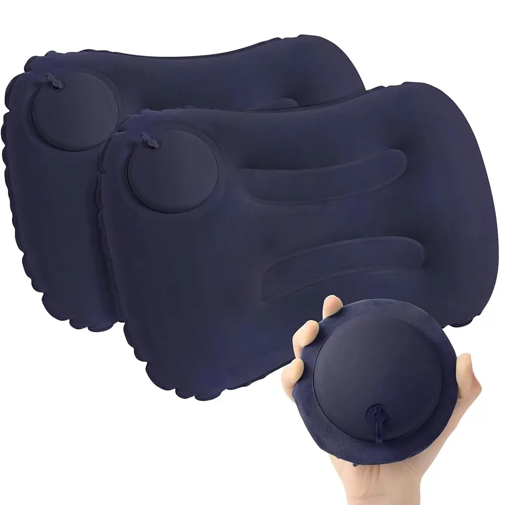 

Набор из 2 надувных подушек для кемпинга, портативные дорожные подушки для сна, легкие и компактные надувные подушки для пляжа, походов