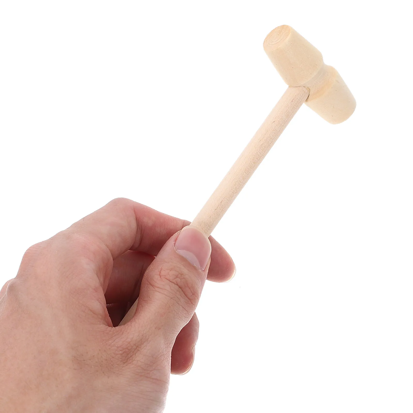 5Pcs Wooden Mini Hammer Mallet Environmental Paint Infant Hand Coordination Pounder Baby Development Baby Beat Toy