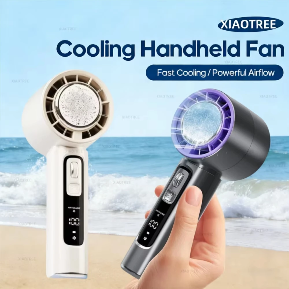 2026 New Model Cooling High-Speed Handheld Electric Fan, 4000mAh USB Portable Rechargeable Outdoor Mini Fan