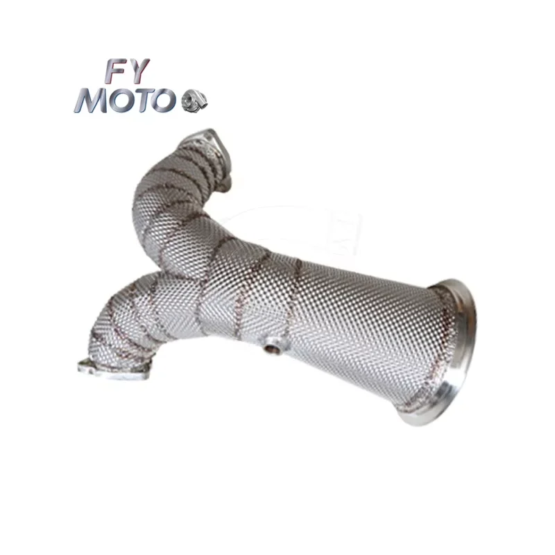 Exhaust Downpipe for B9 S4 S5 3.0T (EA839) 2018+ with Heat Shield