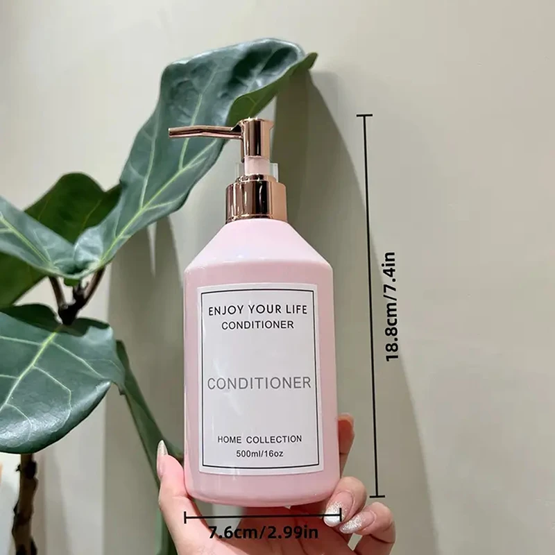 【WHB43】500ml Bath Decor Soap Dispenser Refillable Shampoo Conditioner Body Wash Dispenser Bottle Bathroom Liquid Container