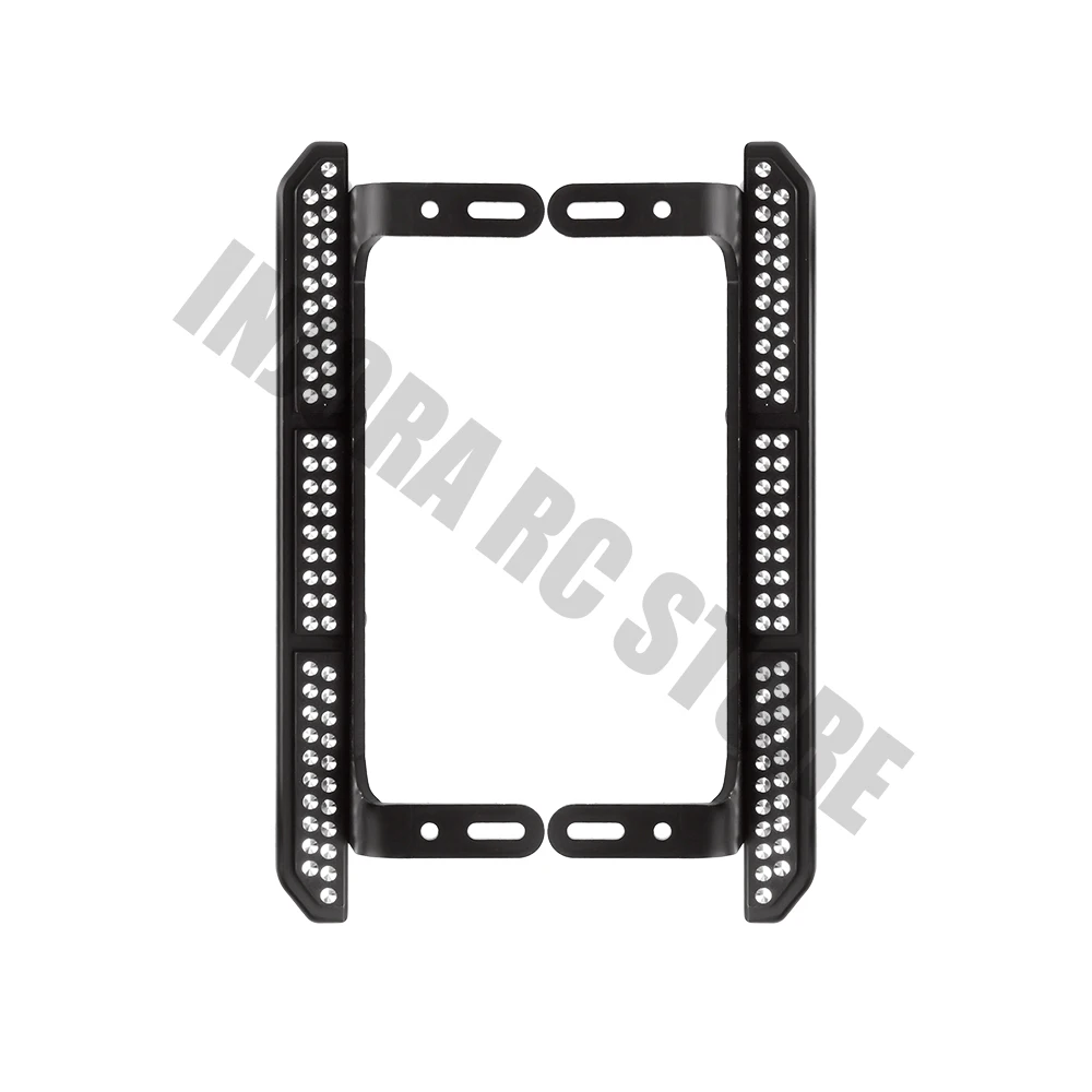 2PCS Metal Black Side Pedal Rock Sliders with Screws for 1/10 Scale RC Crawler TRX-4 Upgrade Parts