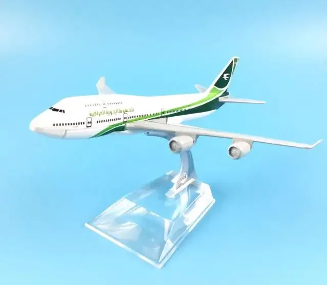 16cm Alloy Metal Airplane Model Air Iraqi Airways B747 400 Boeing 747 Airlines Plane Model W Stand Aircraft Gift