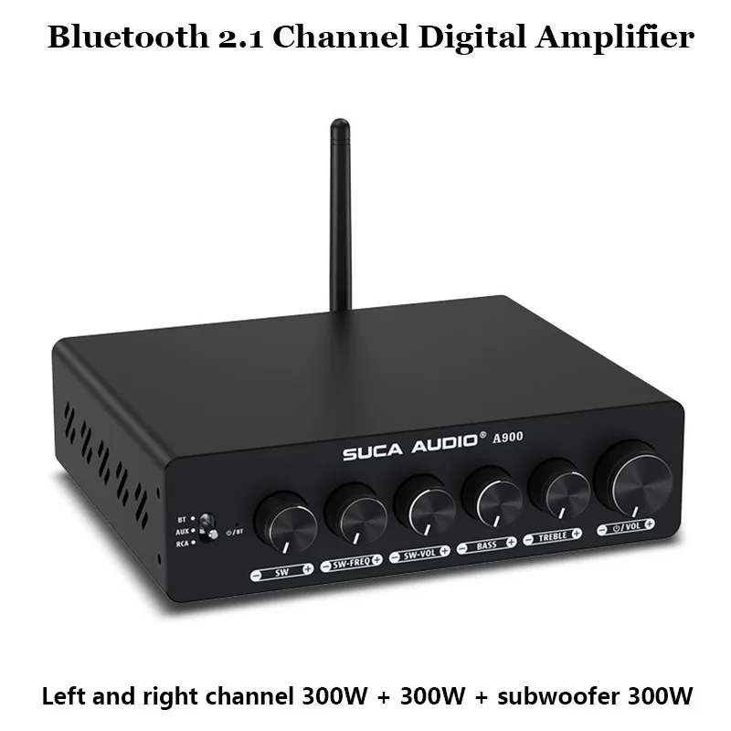 Amplificatore di potenza audio in classe D a 2.1 canali QCC3040 Bluetooth 5.2 HIFI Home 900W Amplificatore di potenza in uscita integrato 2 pezzi TPA3255 Chip