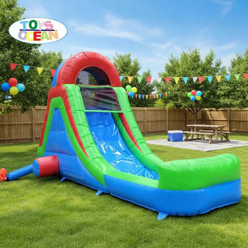 Mini Splash Backyard Slide Kids Quick Setup Junior Safe Height Inflatable Water Fun