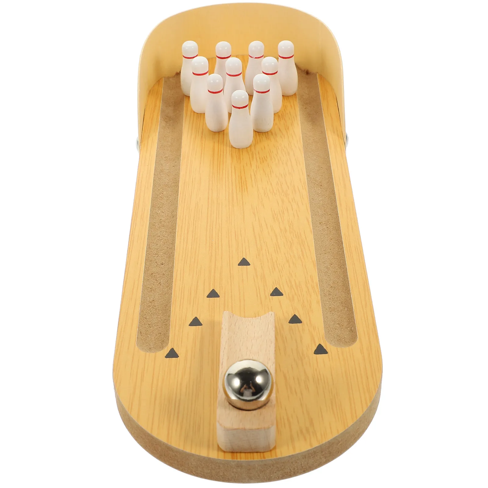 

1Set Mini Bowling Desktop Game Wooden Elderly Interactive Family Party Educational Activity Set Activities for Adults