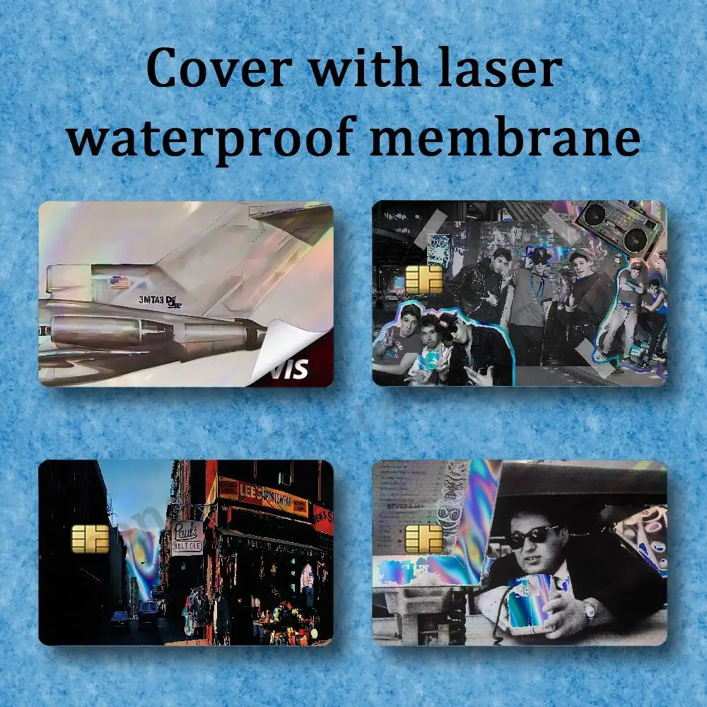 B-BeastieS B-Boys Inspired Rock Music Laser Film 4 In 1 Set Card Skin Stickers Full Half Cover Chip Window Credit Metro ID Cards