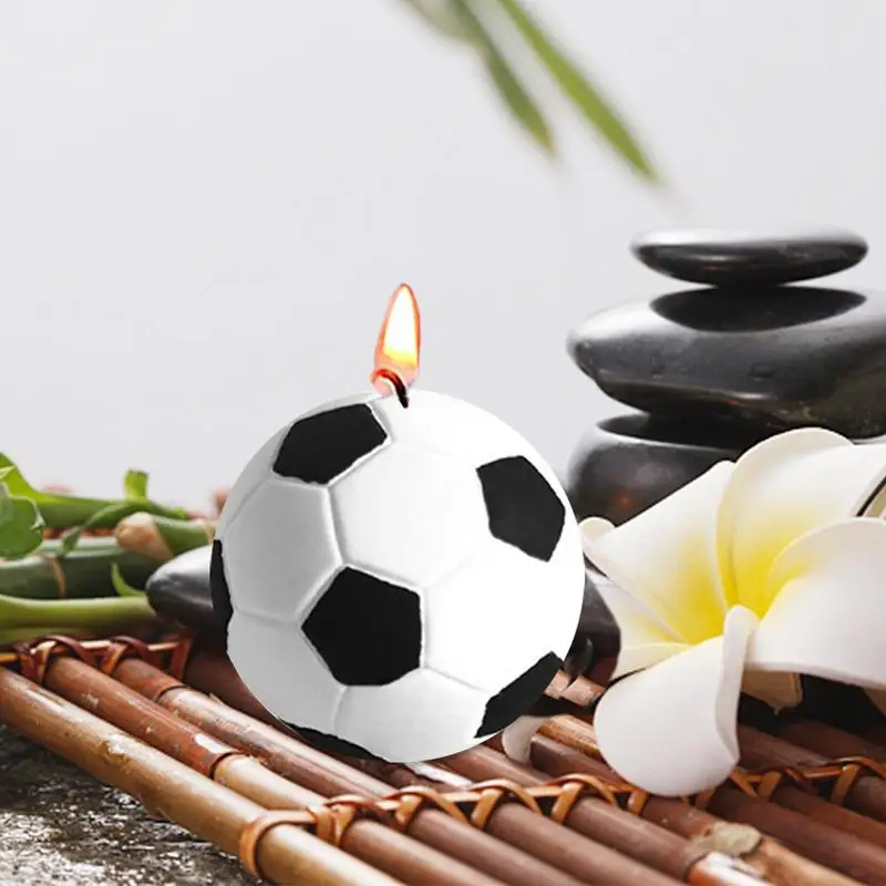 Soccer Resin Mold Football Shape Candle Silicone Molds DIY Football Shape Cake Decoration Tools Cute Candle Moulds for Fondant