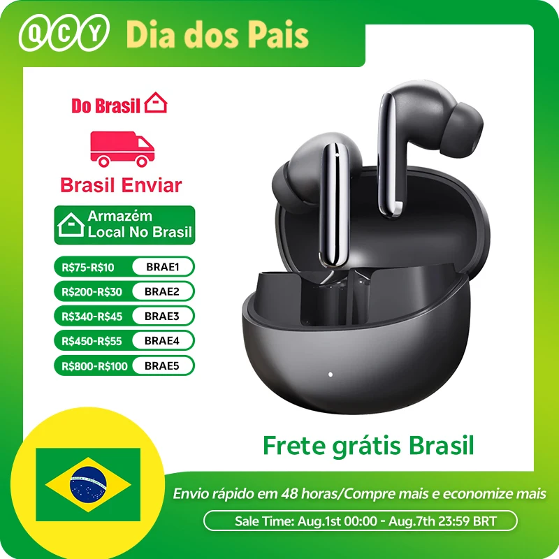 QCY MeloBuds Pro ANC Bluetooth 5.3 Fones de ouvido, ANC híbrido 46dB, Hi-Res, Earbuds LDAC, fones de ouvido 6 Mic, detecção intra-auricular 34H
