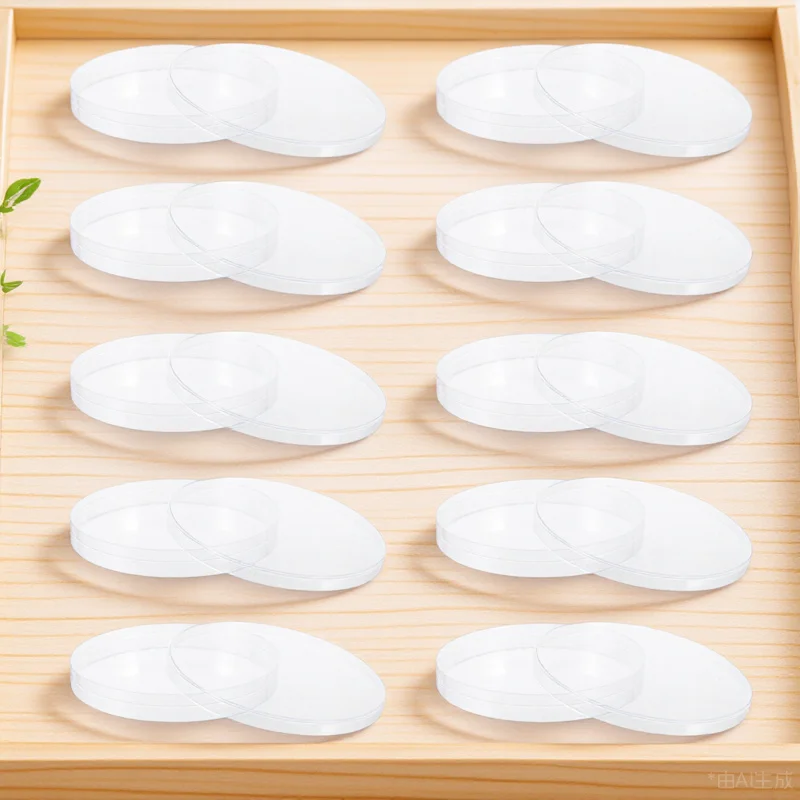 

20Pcs Culture Petri Dish Transparent 90mm Sterile Disposable Scientific Experiment Supplies Laboratory Plastic