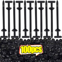100/2pcs Nylon Cable Ties Buckle Auto Fastener Screw Replacement Clip Car Fenders Trunk Engine Guard Panel Wire Management Tools