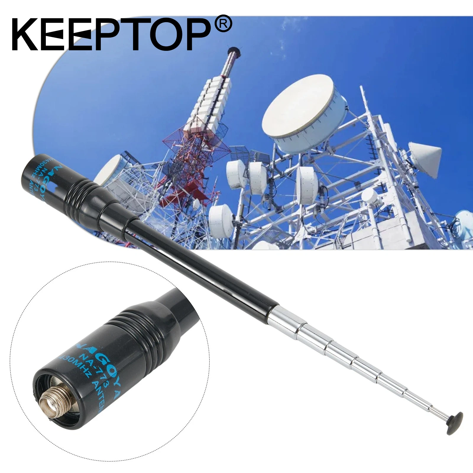 KEEPTOP NA 773 هوائي لـ SMA أنثى اتصال لـ Baofeng 5R B5 82 BF888s تحسين إشارة الراديو الخاصة بك مع كسب 2 15/3dBi #1