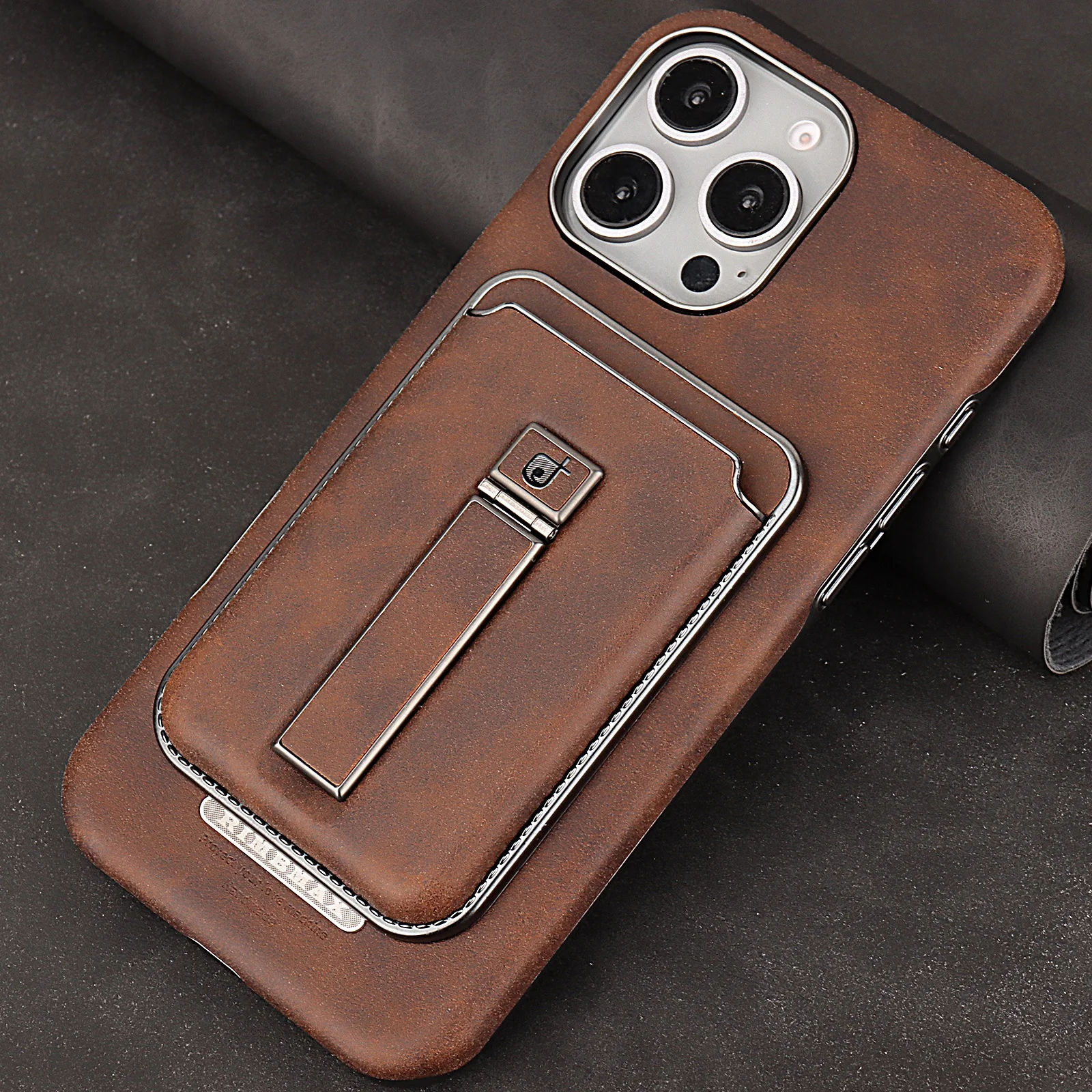 

Premium Vintage Magnetic Leather Case for iPhone 16 Pro Max 15 14 Plus 13 12 Kits With Detachable Wallet Card Holder & Kickstand