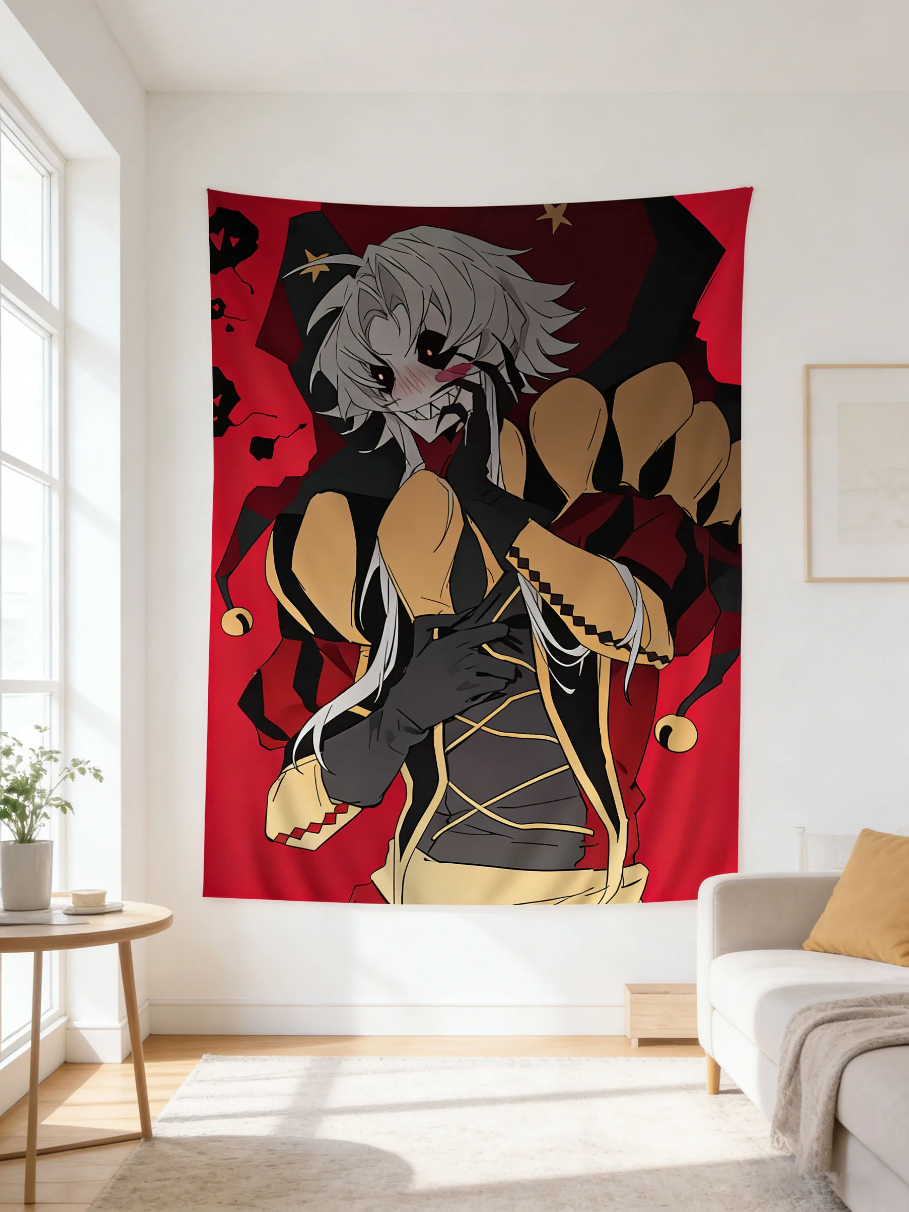Bohemian Style Tapestry The Freak Circus Pierrot Tapestry Suitable for Bedroom Dormitory Hippie Art Aesthetic Wall Hanging Decor