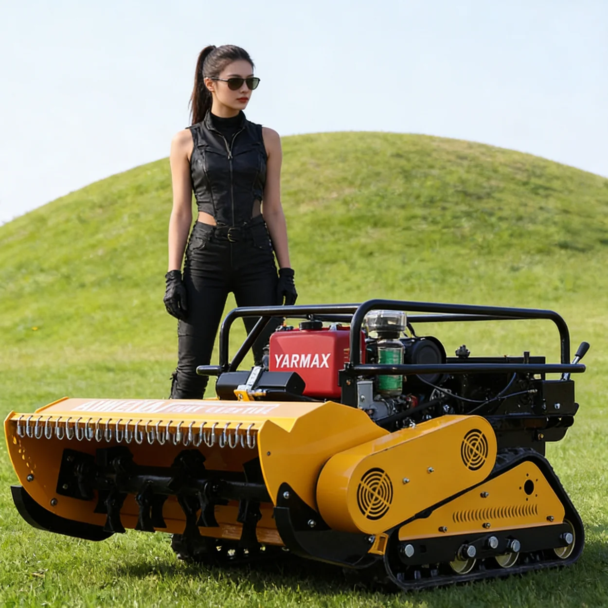 

Customized flail mower Remote Control Lawn Mower Low Fuel Consumption Commercial Household Flail Lawn Mower Long Working Time