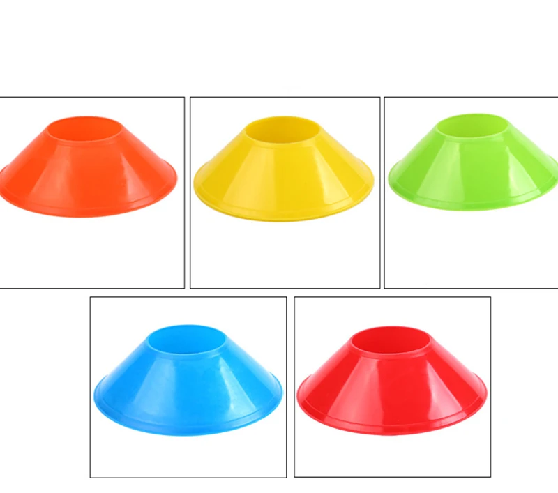 10 stücke fußball Training Zeichen Dish Druck Beständig Kegel Marker Discs Eimer Outdoor Basketball Fußball Training Sport – Detail 8
