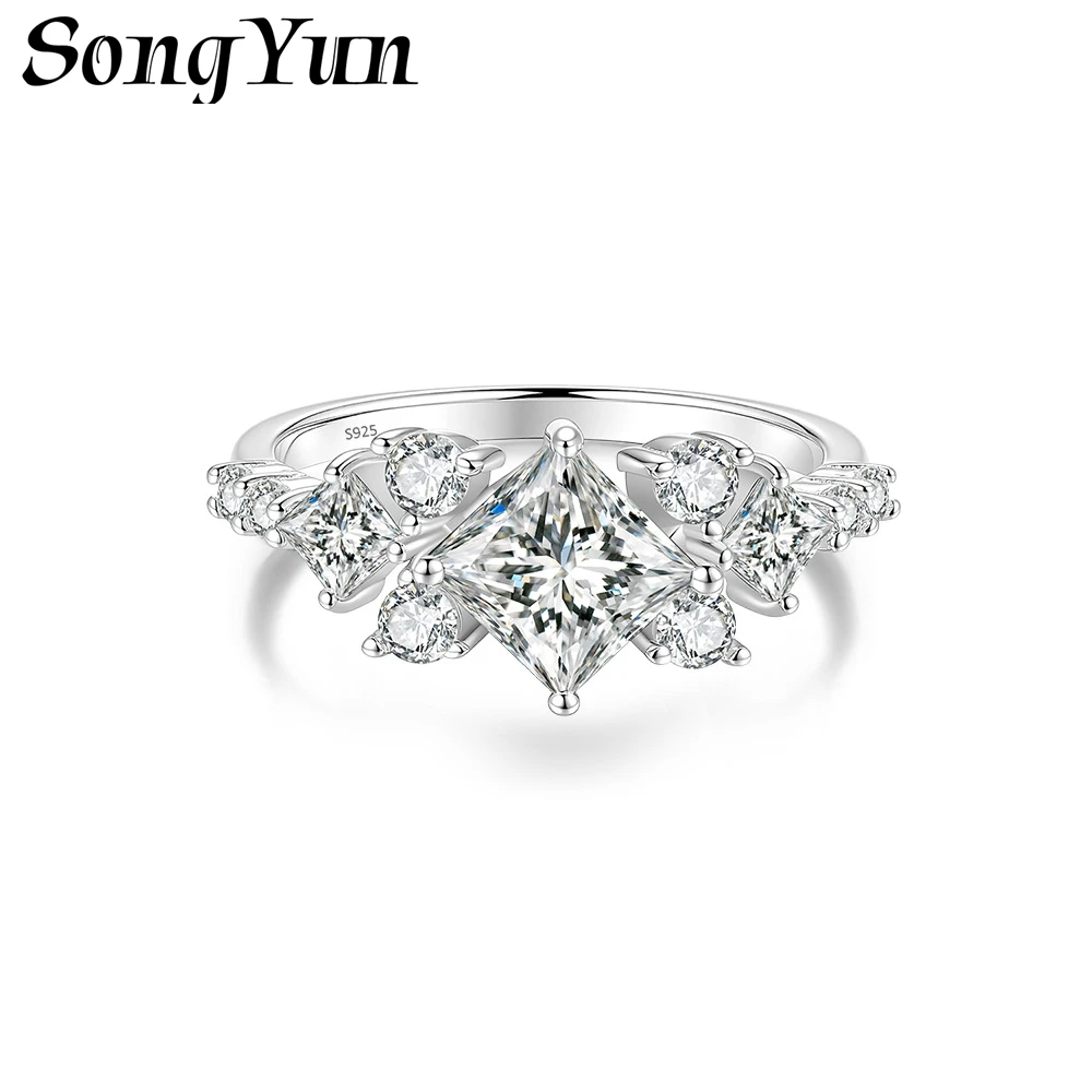SONGYUN Moissanite Diamond Jewelry S925 Sterling Silver Women's Engagement Ring Setting for Moissanite