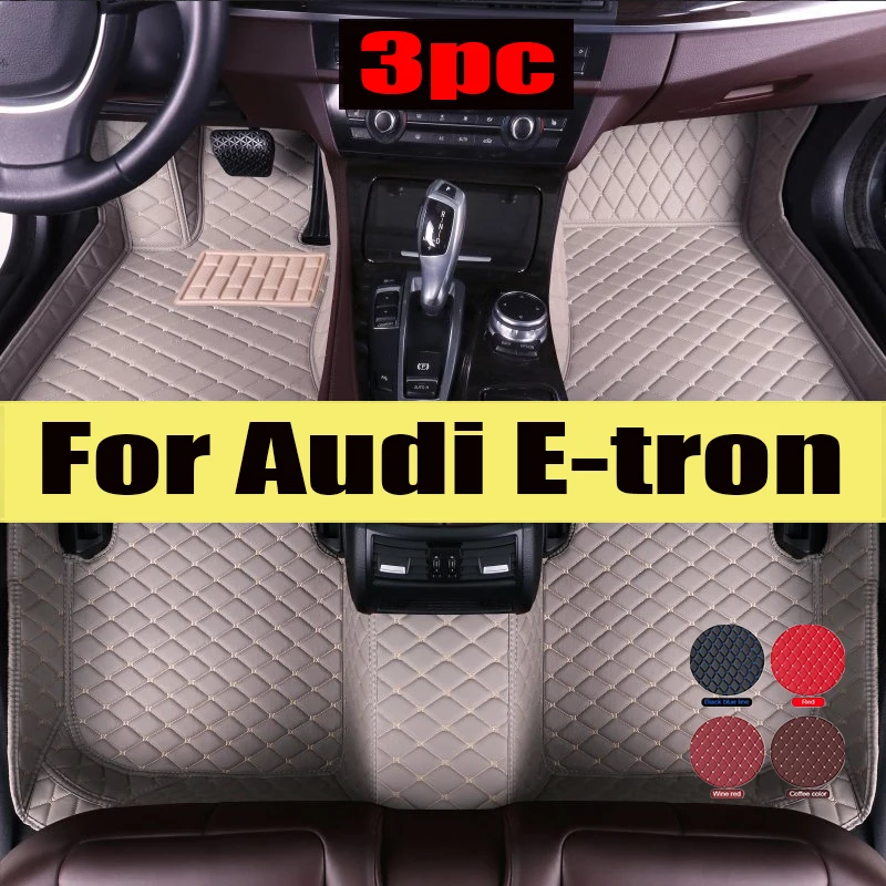 

Car Floor Mats For Audi E-tron 2018~2022 Luxury Durable Mat Rug Auto Interior Part Leather Carpet Car Accessires 2021