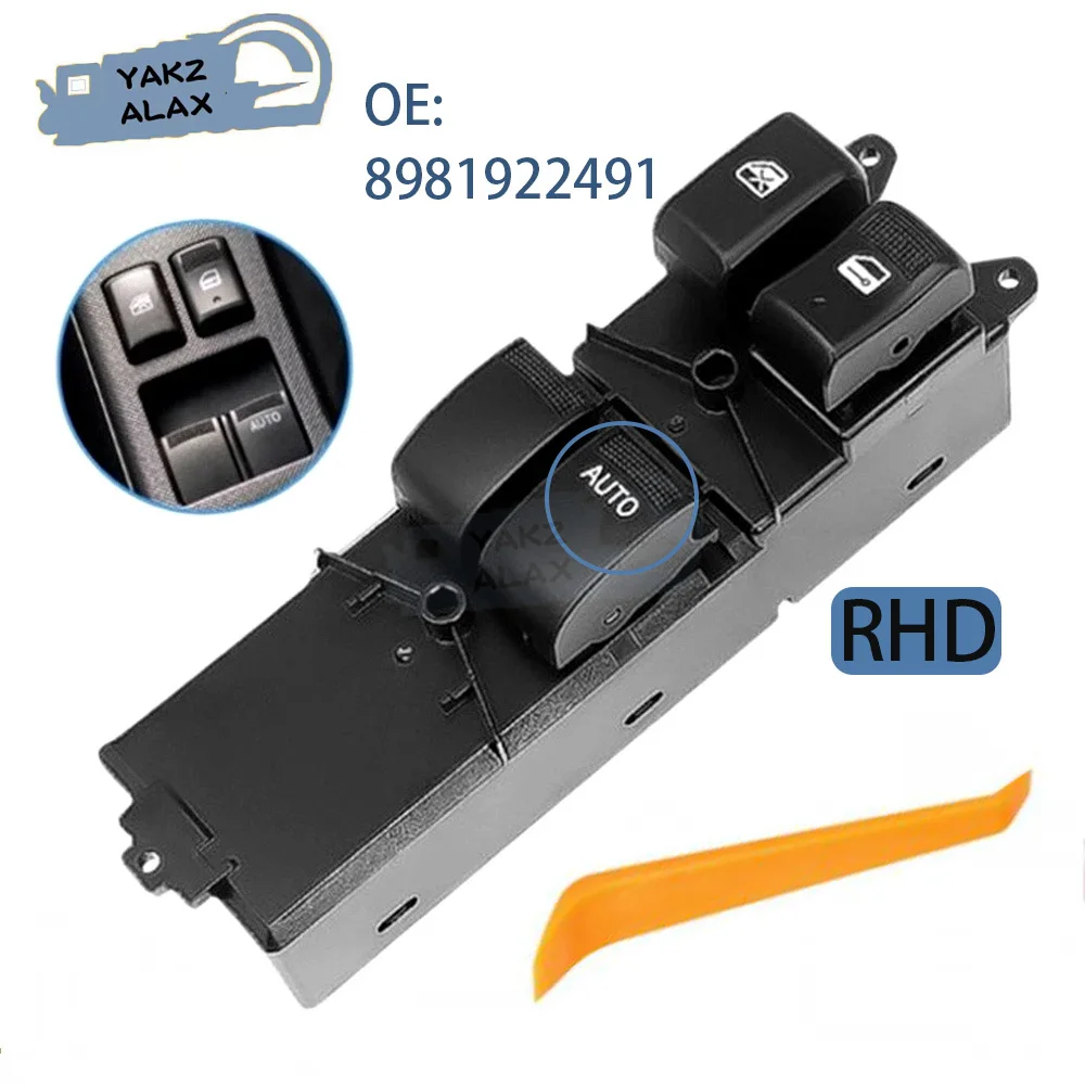 8981922491 Front Right Driver Side Window Control Switch Lifter Button for Isuzu Dmax D-Max 2-Door 2011- 2020 Car Accessories