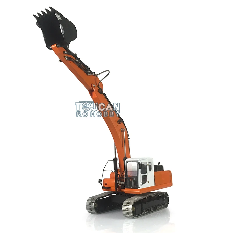 1/14 LESU PC360 โลหะไฮดรอลิก RC Excavator แทร็กชุดวิทยุทาสีสีส้มมอเตอร์รีโมทคอนโทรลรถของเล่นรุ่น THZH0899