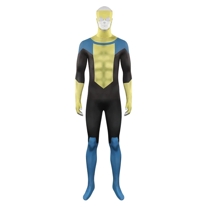 Invincible Mark Cosplay Fantasia Costume Zentai Jumpsuit Disguise Adult Men Fantasy Outfit Halloween Carnival Costumes for Man