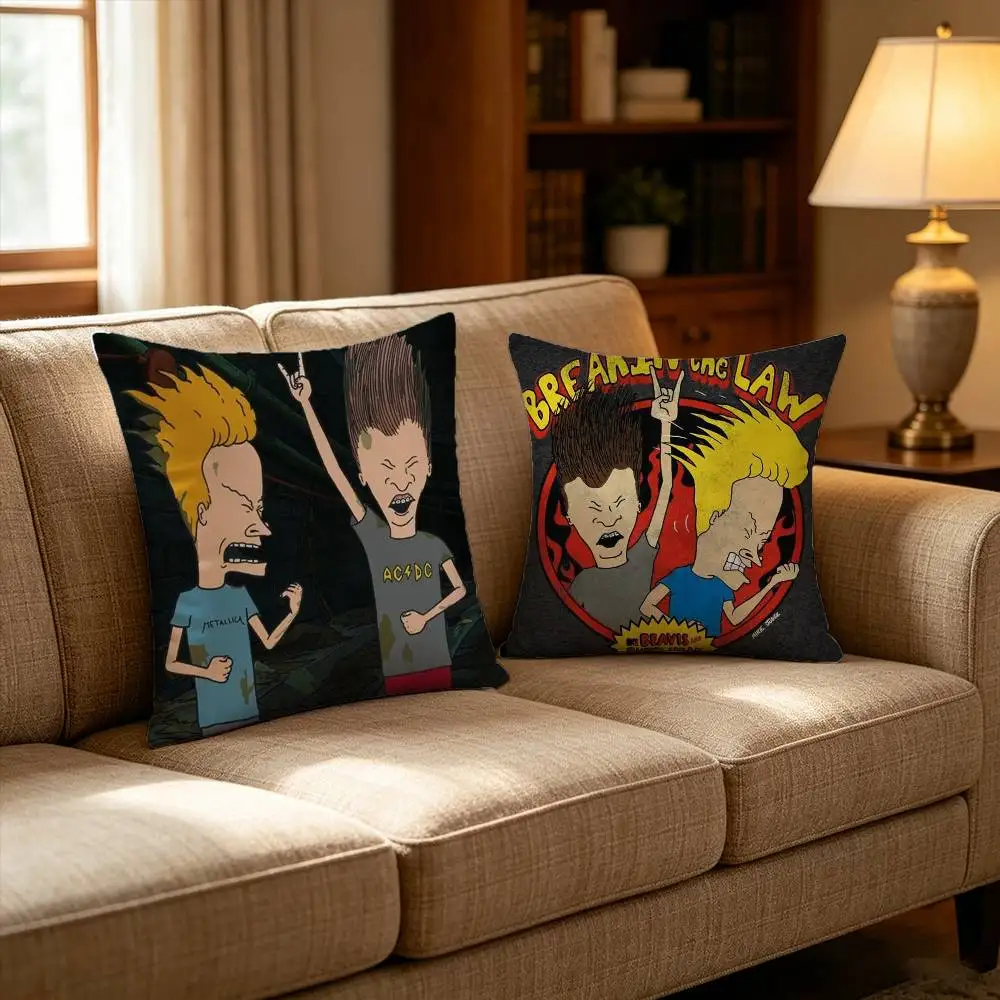 

Funny B-Beavis and BUTT-HEAD Pillow Case Cushion Cover Throw Pillow Case For Car Sofa