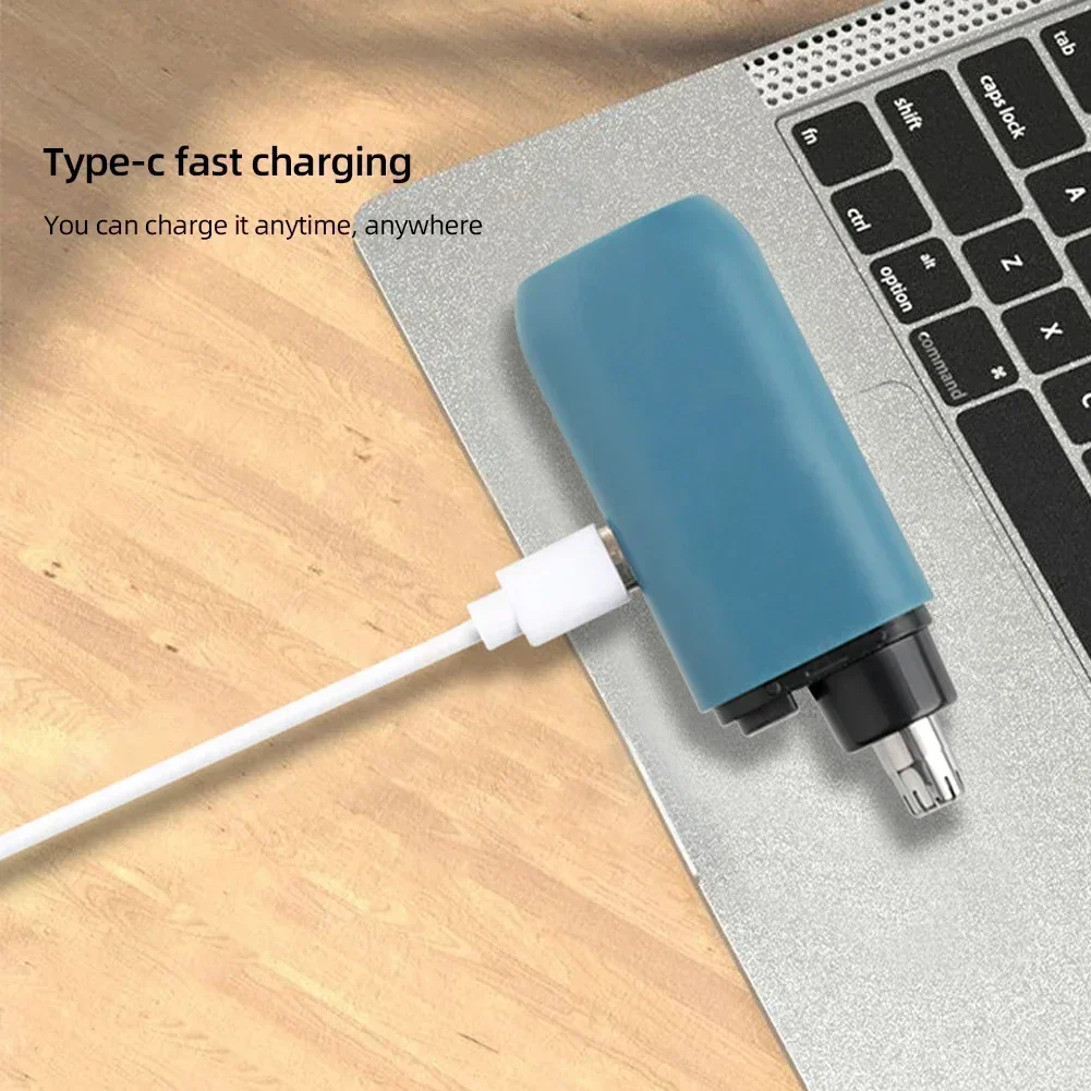 Portable Nose Hair Trimmer Rechargeable Electric Facial Hair Eyebrow Trimmer Mini Nose Hair Cleaner USB Charging