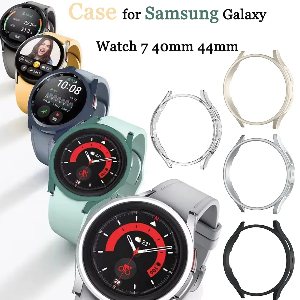 PC Case for Samsung Galaxy Watch 7 40mm 44mm Matte Cover Protective Hollow Bumper Shell for Galaxy Watch 7 Smartwatch Accessorie