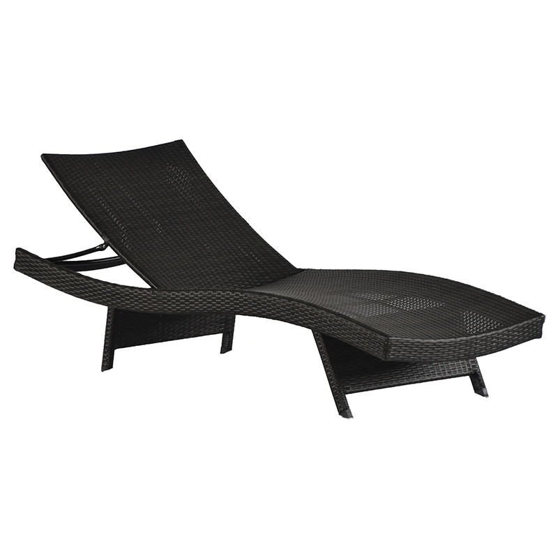 

Modern Outdoor Sun Loungers Sunbed Rattan Garden Recliner Beach Furniture Pool Lounge Chair Fabric Beach Lounge Chairs