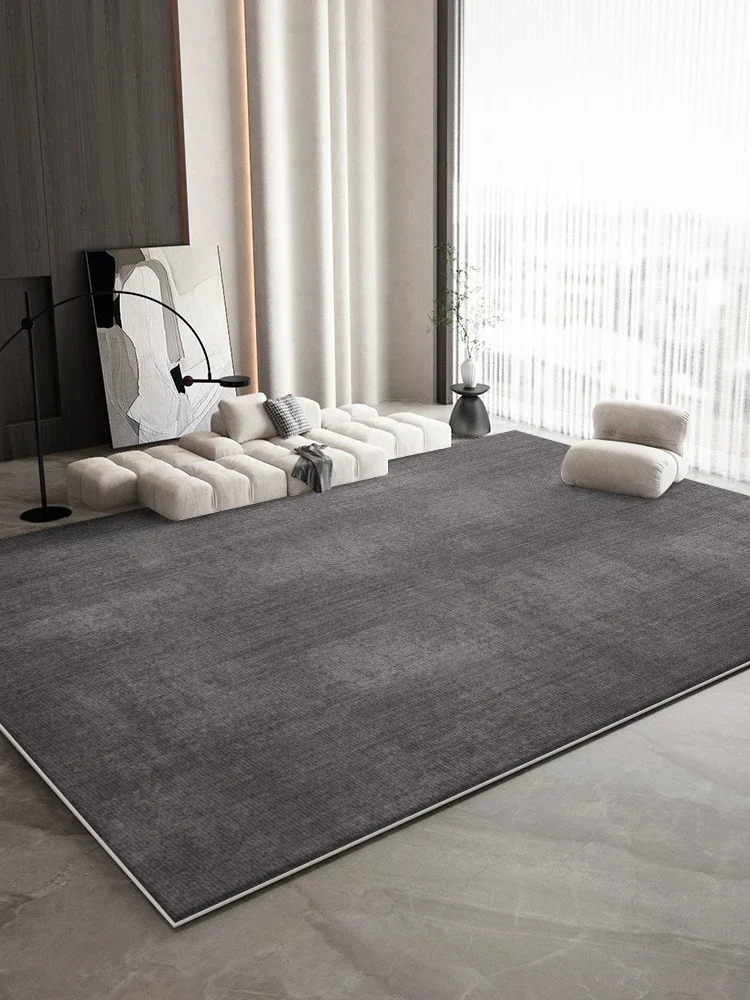 Luxurious Texture Carpet Cream Dark Gray Living Room Carpets Contract Home Decoration Huge Rug Anti-Slide Washable Bedroom Rugs