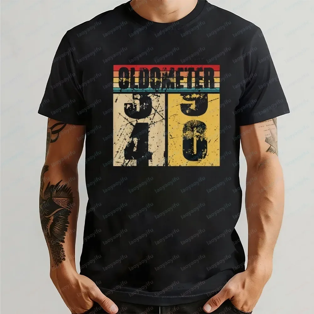 Oldometer 39-40 Shirt Funny 40th Turning 40 Birthday Gifts Gift Unisex T-Shirt Fit Sweatshirt for Daily Wear Common Design