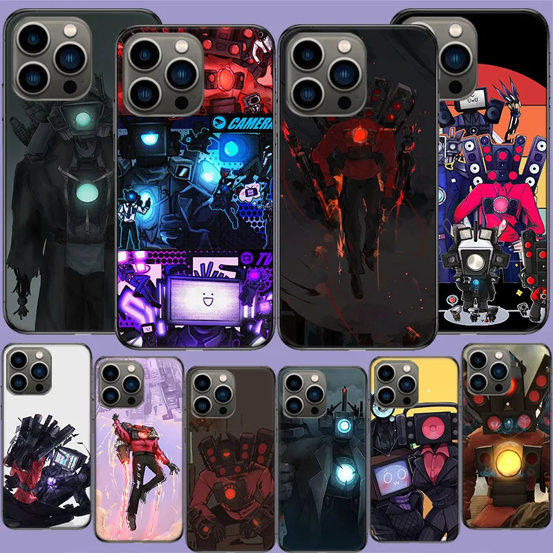 Skibidi Toilet Phone Case For Iphone 17 Air 15 Pro 14 Plus 16 Pro Max 17E 16E 12 13 Mini 11 Cover Cute Fundas