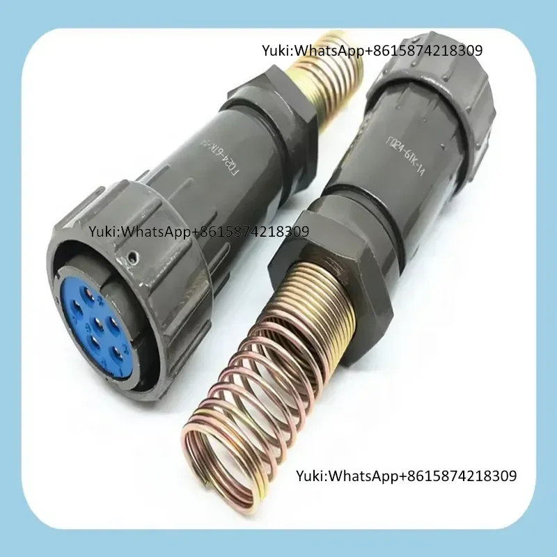 FQ24 10-Pin Circular Connector Custom Length IP67 Waterproof Withstand 1000V Voltage Power Application 2-Pin Function - view 5