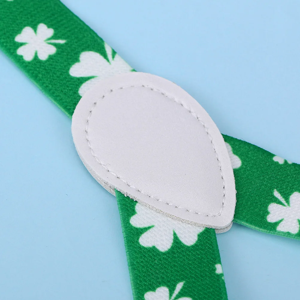 

2Pcs Suspenders Bow Tie Set Party Accessories Men Women Bright Irish Festival St Patrick Decorative Photos